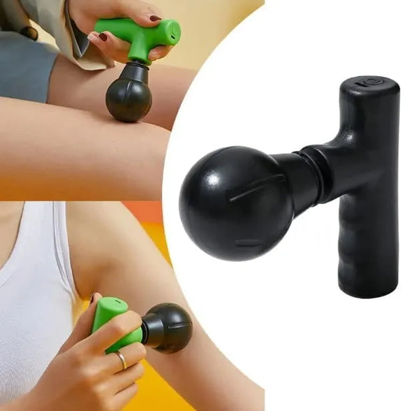 Black Mini Fascial Gun Deep Muscle Massager Mini Head And Face Massager Portable Suitable For Gym