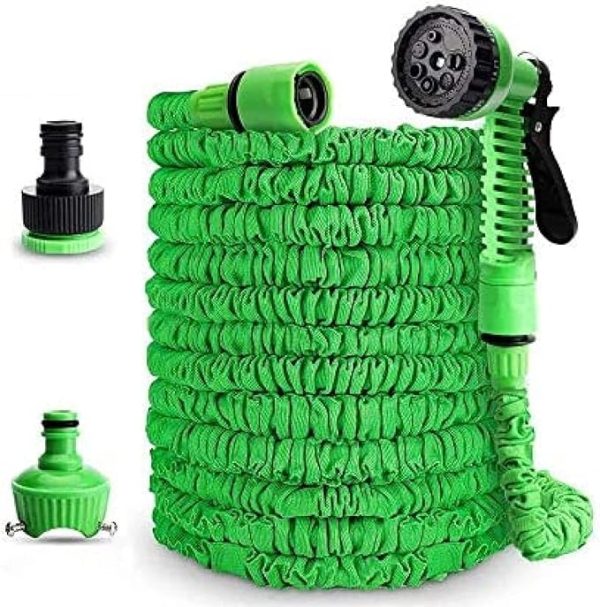 Magic Hose Pipe | Water Spray | Pressure Water Spray Jet Gun | Expandable, Flexible Garden Water Hose For Car Wash, Bike Wash, Home And Garden ( Random Color )
