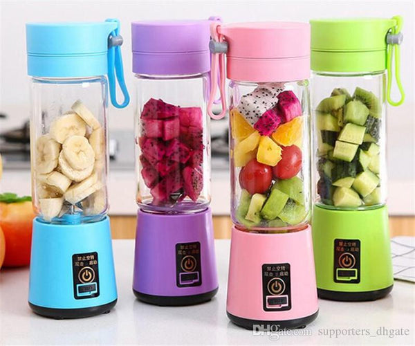 Juicer Portable Outdoor Juicing Cup Home Mini Cordless Crushed Ice Machine Usb Charging Fruit Vegetable Blender (random Color)