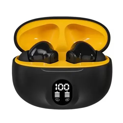Professional Display Earbuds STEREO 895B Wireless Bluetooth Earbuds | Mic in-Ear Headphones with LED Display | Type C Fast Charging | Bluetooth 5.3 for Android/iPhone ( With Cable – With Box – Random Color )